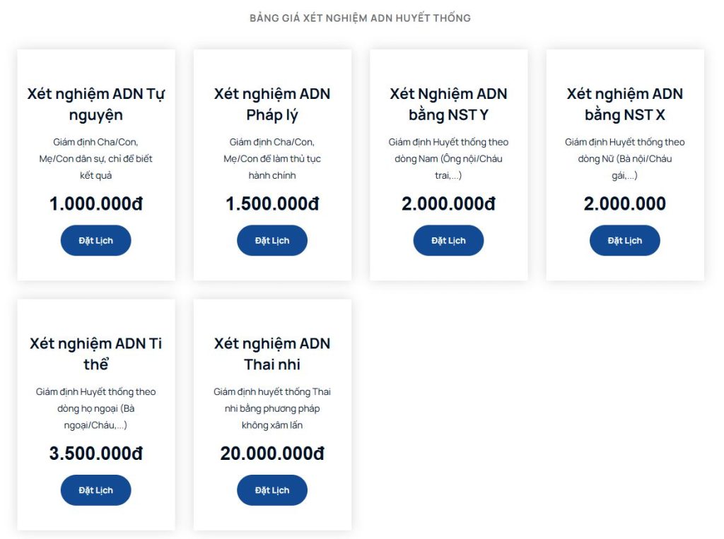 Làm Sao Để Khách Hàng Chọn Đúng Loại Xét Nghiệm ADN Phù Hợp Với Nhu Cầu? 24 bảng giá xét nghiệm ADN