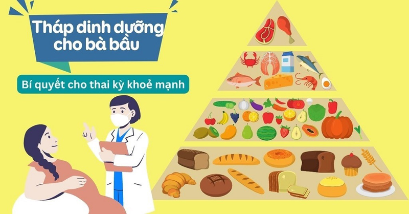 Tháp dinh dưỡng cho bà bầu 3 tháng đầu đảm bảo sức khỏe