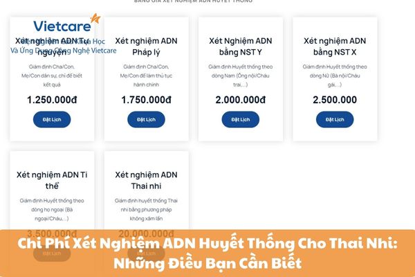 Chi Phí Xét Nghiệm ADN Huyết Thống Cho Thai Nhi: Những Điều Bạn Cần Biết